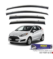 FORD FIESTA 2009- 2018 KROMLU CAM RÜZGARLIĞI 4'lü Set Niken Marka