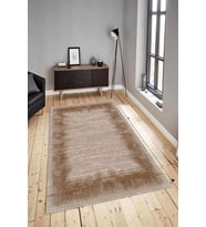 Dijital Baskılı Yıkanabilir Kaymaz Modern Renkli Salon Halısı Mutfak Halısı Yolluk ND-HY-1322 (Kahverengi)