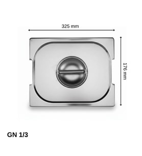 ÜRET Saplı Gastronom Küvet Kapağı GN 1/3 (32,5 × 17,6 cm)