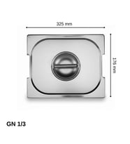 ÜRET Saplı Gastronom Küvet Kapağı GN 1/3 (32,5 × 17,6 cm)