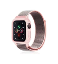 Watch 38Mm Hasırlı Cırtcırtlı Kasalı Kordon - Pembe