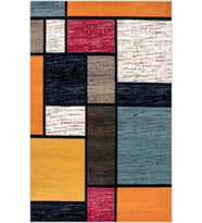 Eliana Home Baskılı, Yıkanabilir Kaymaz Taban Salon Halısı LNA0572 100x150 cm (Sarı)