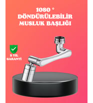 1080° Dönebilen Püskürtme Filtreli Musluk Başlığı Su Tasarruflu