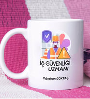 İş Güvenliği Uzmanı Tasarımlı Kişiye Özel Hediye İş Güvenliği Uzmanı Kupa Bardak