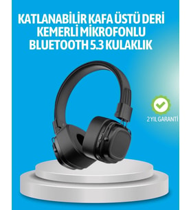 Deep Bass Destekli Kablosuz Katlanabilir Kulak Üstü Kulaklık (Çok Renkli)