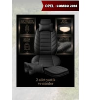 opel combo 2018 Koltuk ve Kılıf uyumlu Lüks Yastık Siyah Minder 2 Minder 2 Yastık