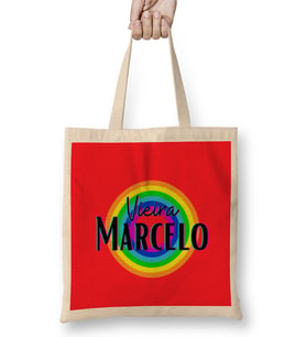 Marcelo Vieira - Vintage Retro Rainbow Style Bez Çanta Uzun Saplı