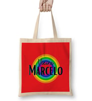 Marcelo Vieira - Vintage Retro Rainbow Style Bez Çanta Uzun Saplı