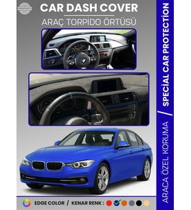 Bmw F30 (2013-2019) Torpido Örtüsü Ön Göğüs Koruma Torpido Koruma Araca Özel Kaymaz Kolay Montaj