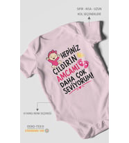 Amcaya Özel Kısa Kollu Bebek Body %100 Pamuk