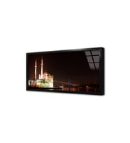 Gece Ortaköy ve Boğaziçi Çerçeveli Cam Tablo
