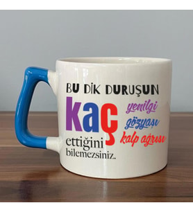 Bu Dik Duruşun Baskılı Kadınlar Günü Mavi Kulplu D Kupa