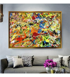 Altın Çerçeveli dekoratif tablo l1459 (Gold)