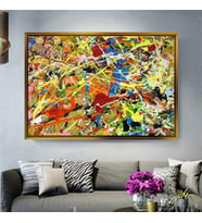 Altın Çerçeveli dekoratif tablo l1459 (Gold)
