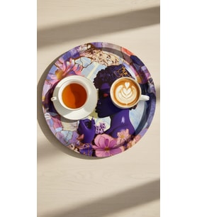 Premium 35cm Metal Yuvarlak Tepsi – Özel Tasarım