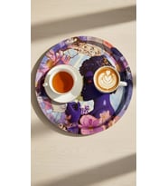 Premium 35cm Metal Yuvarlak Tepsi – Özel Tasarım