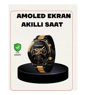 Mey İthalat® Amoled Akıllı Saat Manyetik Şarj GPS Destekli Spor ve Günlük Kullanım