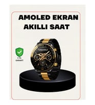 Mey İthalat® Amoled Akıllı Saat Manyetik Şarj GPS Destekli Spor ve Günlük Kullanım