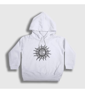 Presmono Unisex Çocuk Beyaz Sun Alice In Chains Kapüşonlu Sweatshirt 7887tt (Beyaz)