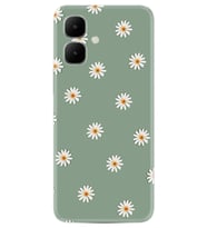Infinix Smart 10 Kılıf Boutique Baskılı Resimli Yeşil Papatyalar Pcode -041