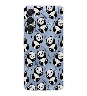 PrintiFy Samsung Galaxy A26 ile Uyumlu Kamera Korumalı Panda Tasarımlı Şeffaf Silikon Kılıf