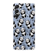 PrintiFy Samsung Galaxy A26 ile Uyumlu Kamera Korumalı Panda Tasarımlı Şeffaf Silikon Kılıf