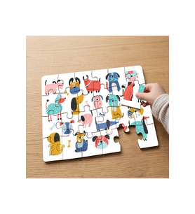 Hayvanları Tanıyalım Tasarımlı 24 Parça Ahşap Çocuk Puzzle MPK0265