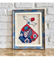 Seretamin Handmade İznik Çini Nar Desenli Kaftanlı Semazen Nakışlı Tablo