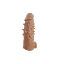 3,5 cm Dolgulu Realistik Penis Kılıfı