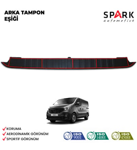 Renault Trafic 2014-2019 Yıl Aralığı Uyumlu Arka Tampon Eşiği Parlak