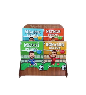 Futbolcular Boyama Kitapları Standı (Kasa Önü  125 Kitap)