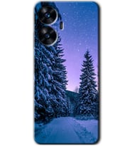 Realme C55 Kılıf HD Desen Baskılı Kılıf - Kış Manzarası