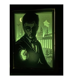 3d Gece Lambası - Light Box - Gölge Kutusu Harry Potter2 (210 - Orta Ton)