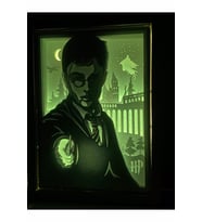 3d Gece Lambası - Light Box - Gölge Kutusu Harry Potter2 (210 - Orta Ton)