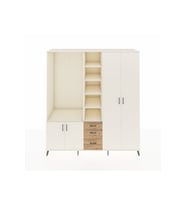 Kronos Dolap 13 Raflı 3 Çekmeceli 4 Kapaklı 220x59x243 Aytaşı-Aytaşı/Çam