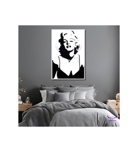 Tekli Dikey Kanvas Şık Salon Marilyn Monroe Tablosu