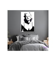 Tekli Dikey Kanvas Şık Salon Marilyn Monroe Tablosu