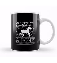 All I Want For Christmas Is A Pony Knit Pattern Kupa Bardak Porselen