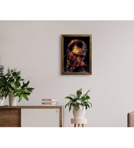 BK Home Atatürk Tasarımlı Doğal Masif Ahşap Çerçeveli Tablo 45x65cm-8