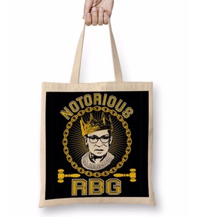 Notorious RBG Ruth Bader Ginsburg Supreme Bez Çanta Uzun Saplı