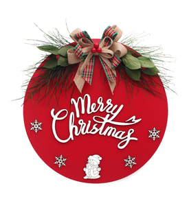 35cm Yılbaşı Kapı Süsü Merrry Christmas (STD)