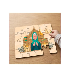 Dua Eden Kadın Tasarımlı 24 Parça Ahşap Çocuk Puzzle MPK0534