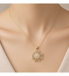 STİL İNCİSİ/XUPING JEWELRY GÜNEŞ DÜMEN ZİRKON TAŞLI KOLYE