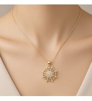 STİL İNCİSİ/XUPING JEWELRY GÜNEŞ DÜMEN ZİRKON TAŞLI KOLYE