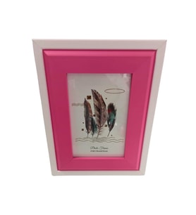 Dekoratif Pembe Ahşap Çerçeve 22x17 cm