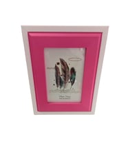 Dekoratif Pembe Ahşap Çerçeve 22x17 cm