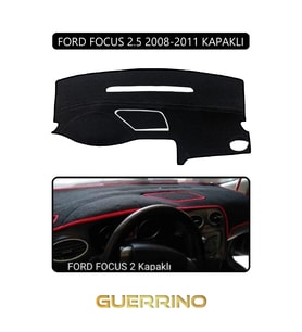 FORD Focus 2,5 (2008-2011) kapaklıTORPİDO KORUMA HALISI SİYAH KENAR