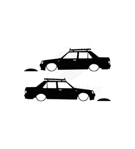 Tofaş Şahin Basık Oto Gölge Sticker Siyah 20*5 Cm
