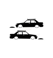 Tofaş Şahin Basık Oto Gölge Sticker Siyah 20*5 Cm