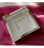 25x25 cm Gümüş Pleksi Kaplı Fotoğraf Bölümlü Çerçeve-HKM Ticaret(Fotoğraf Hediye)